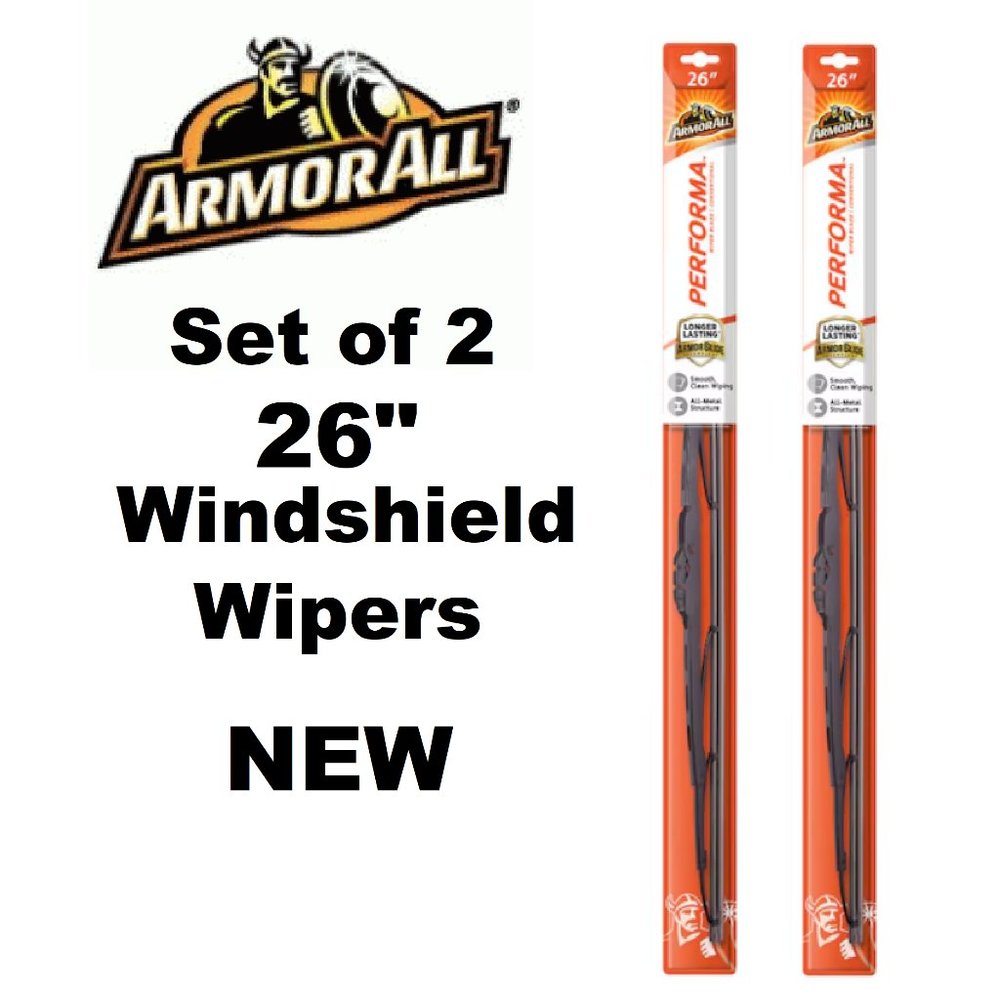 2 PACK New 26" Windshield wipers Armor All AAC26 Performa Wiper Blade SET OF 2